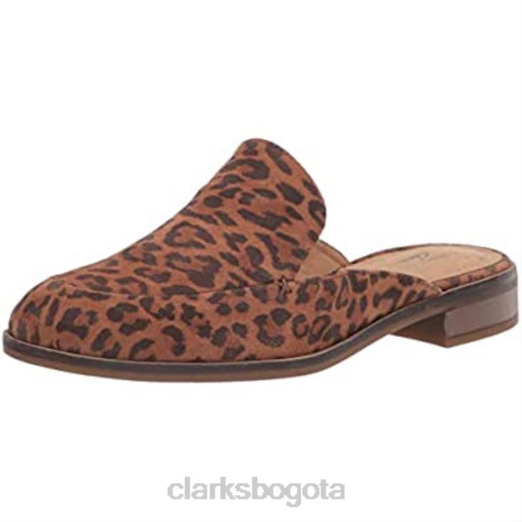 Clarks 0DX8L2248 Zueco clarks trish plant con estampado de leopardo para mujer mujer estampado de leopardo