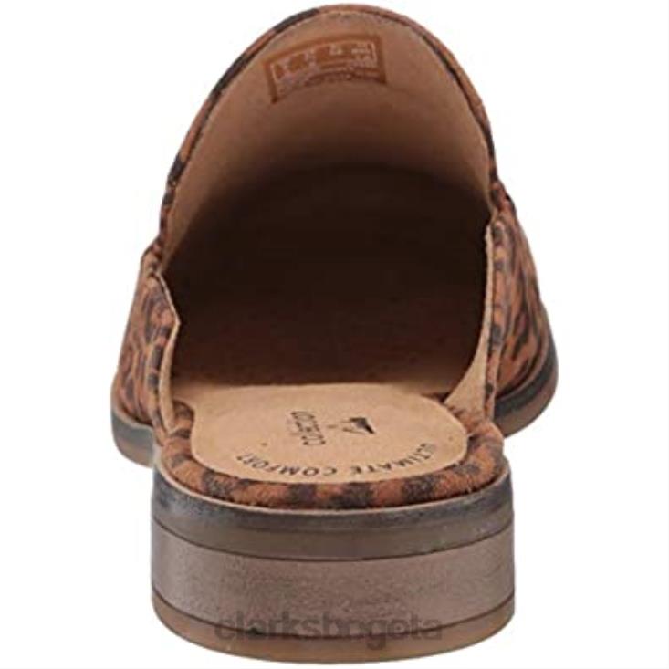 Clarks 0DX8L2248 Zueco clarks trish plant con estampado de leopardo para mujer mujer estampado de leopardo