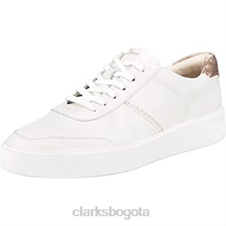 Clarks 0DX8L225 clarks white white combi white combi hero walk derbys para mujer mujer blanco combinado blanco combinado blanco