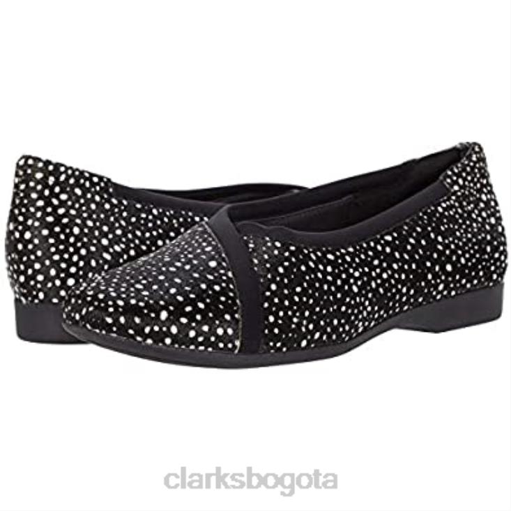 Clarks 0DX8L2253 zapatos un darceyease2 mujer clarks negro blanco cuero mujer cuero blanco negro