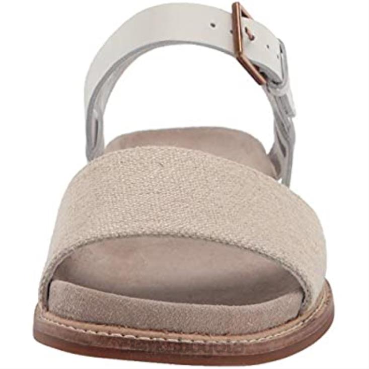Clarks 0DX8L2255 sandalia plana mujer correa corsio clarks lona natural mujer lienzo natural