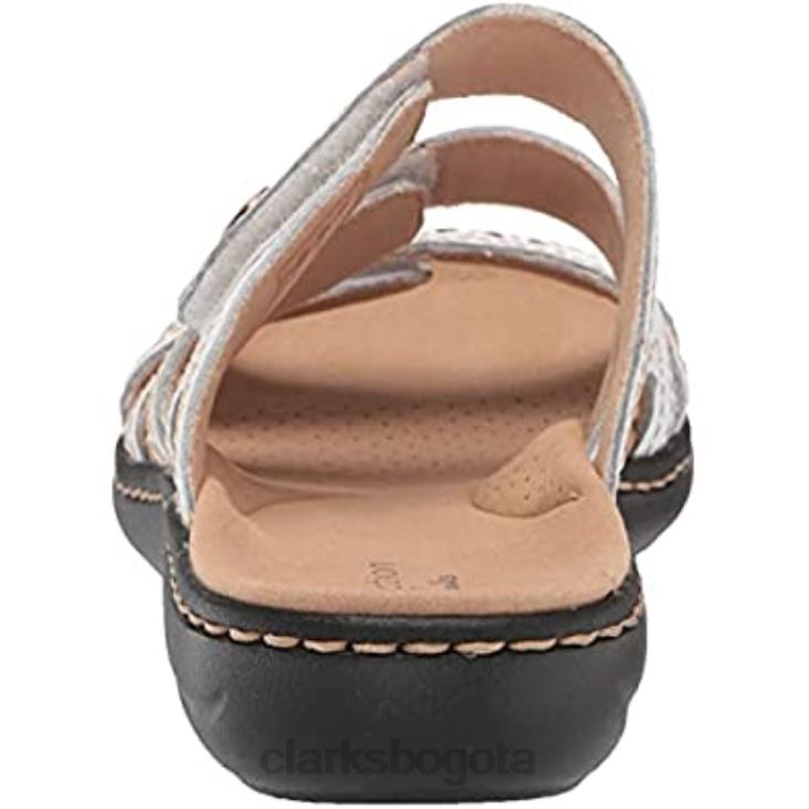 Clarks 0DX8L2257 Sandalia clarks laurieann echo de cuero blanco para mujer mujer cuero blanco