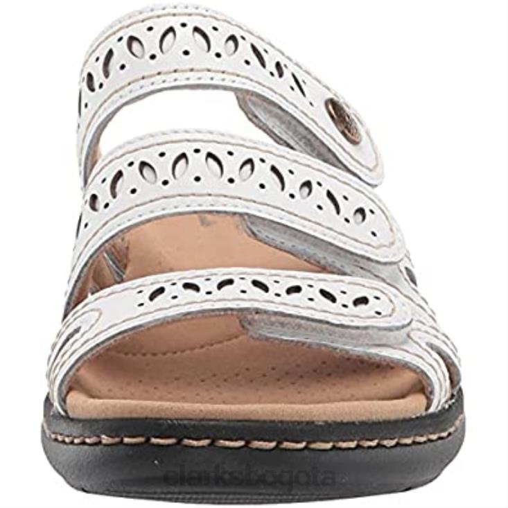 Clarks 0DX8L2258 Clarks mujer laurieann dee cuero blanco cuero mujer