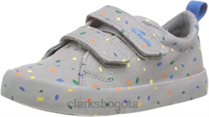 Clarks 0DX8L226 Zapatilla clarks foxing print k para niño lona gris niños lona gris