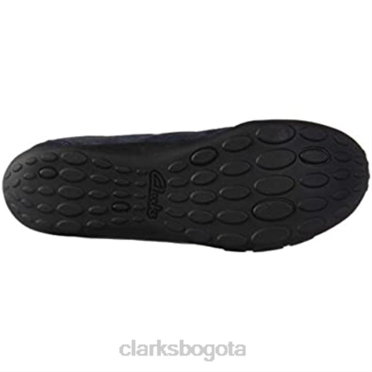 Clarks 0DX8L2260 mocasín niña haley park ante azul marino flat clarks niños gamuza azul marino