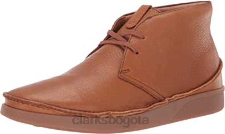 Clarks 0DX8L2269 botas chukka oakland rise para hombre clarks cuero tostado oscuro hombres cuero bronceado oscuro