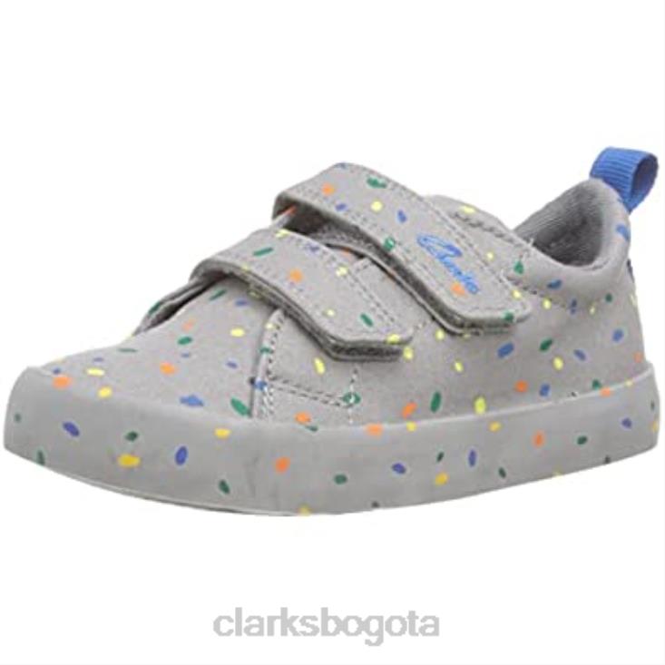 Clarks 0DX8L227 Zapatilla niño clarks foxing print t lona gris niños lona gris