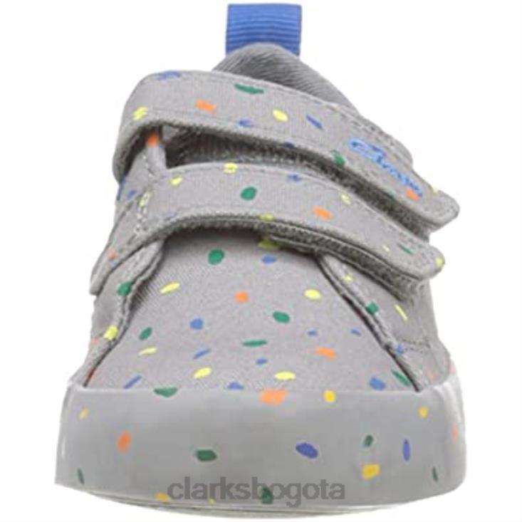 Clarks 0DX8L227 Zapatilla niño clarks foxing print t lona gris niños lona gris