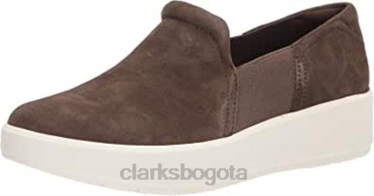 Clarks 0DX8L2271 zapatilla layton band para mujer clarks ante oliva oscuro mujer ante oliva oscuro