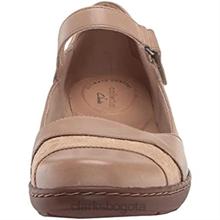 Clarks 0DX8L2276 mary jane planas clarks cora abby combi mujer piel sintetica arena mujer combi sintética cuero arena