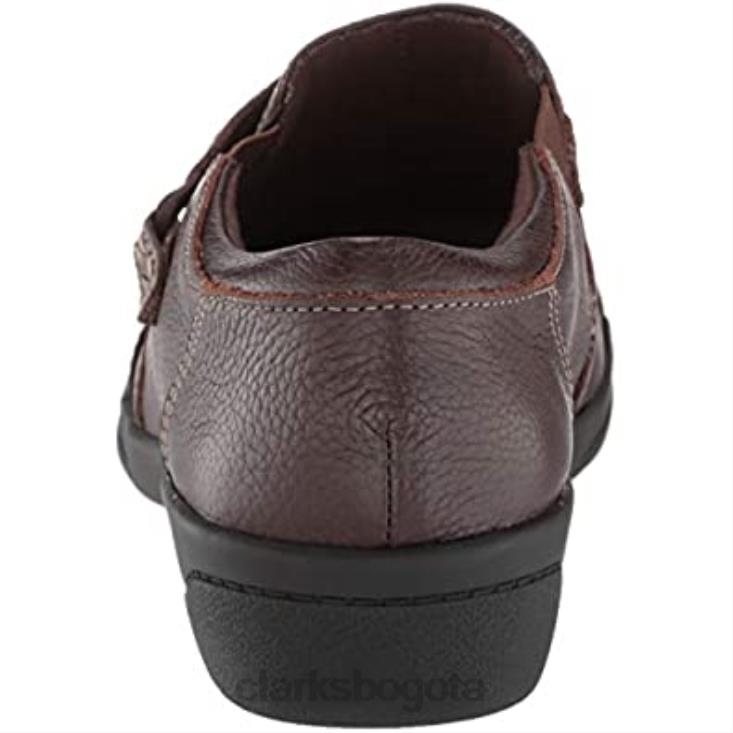 Clarks 0DX8L2285 clarks de cuero caído cheyn o nyx-negro para mujer cuero caído marrón oscuro mujer cuero caído marrón oscuro