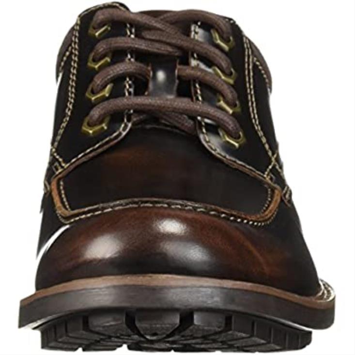 Clarks 0DX8L2288 Mocasín de paseo Clarks Curington para hombre de cuero marrón oscuro hombres cuero marrón oscuro