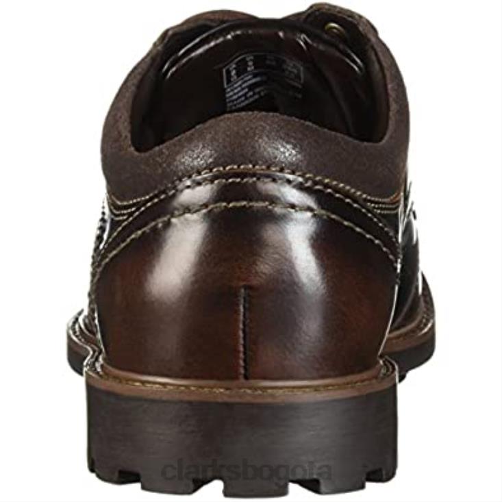 Clarks 0DX8L2288 Mocasín de paseo Clarks Curington para hombre de cuero marrón oscuro hombres cuero marrón oscuro
