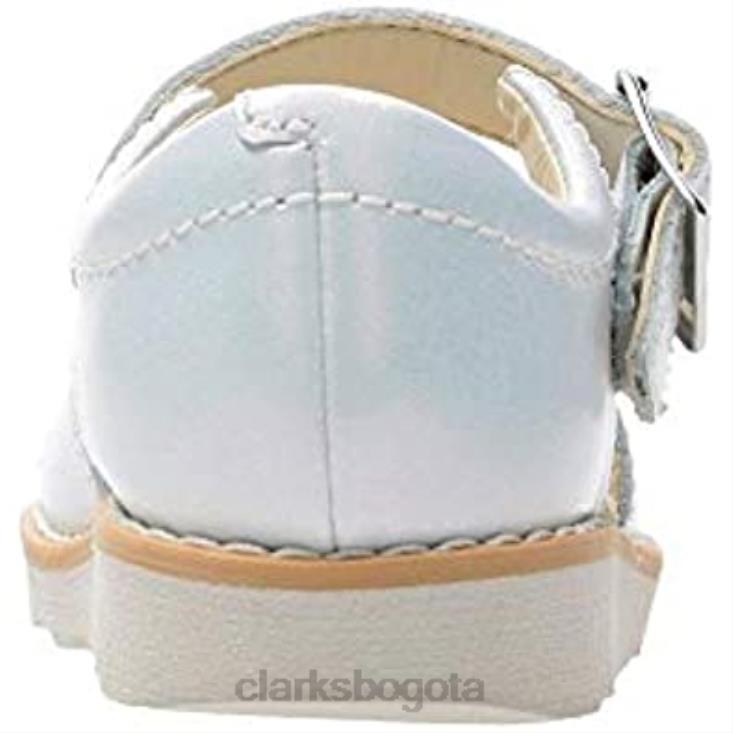 Clarks 0DX8L229 sandalias destalonadas Crown Bloom T niña clarks blanco piel blanca niños cuero blanco blanco