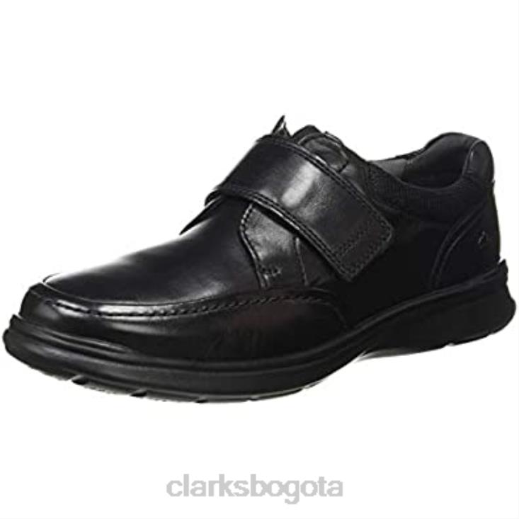 Clarks 0DX8L2291 Mocasines con correa Cotrell de Lea Clarks para hombre color negro liso hombres hoja lisa negra