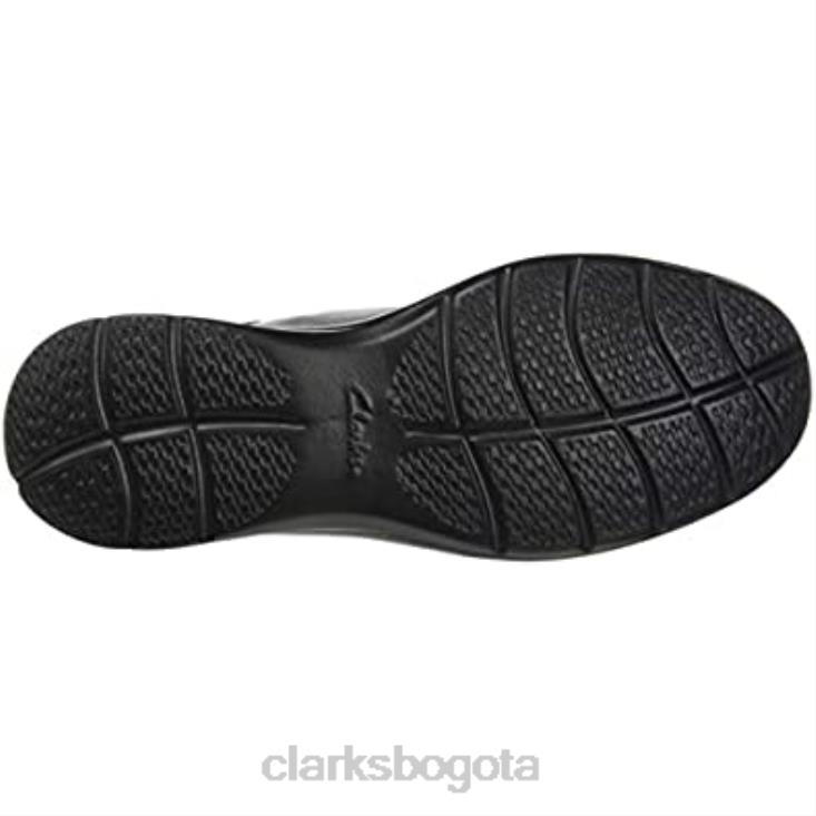 Clarks 0DX8L2291 Mocasines con correa Cotrell de Lea Clarks para hombre color negro liso hombres hoja lisa negra