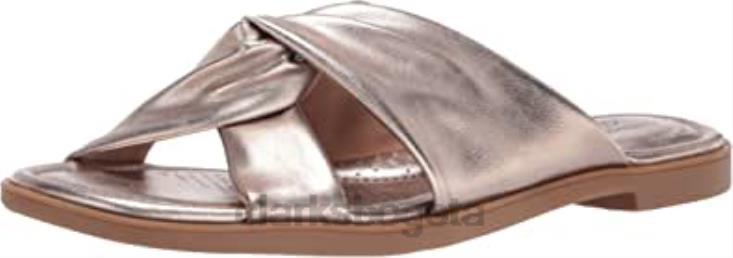 Clarks 0DX8L2299 Sandalia plana metálica Clarks Reyna Twist para mujer mujer metálico