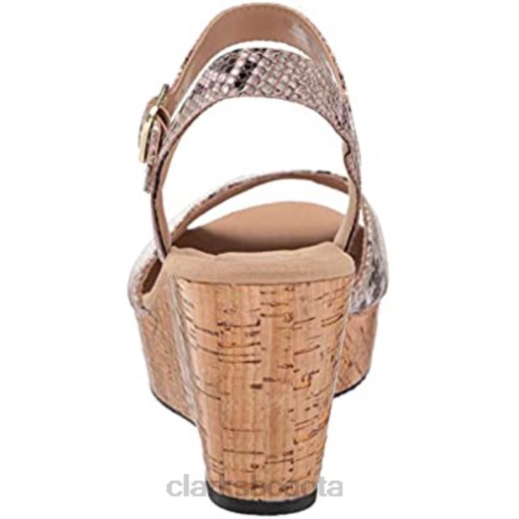 Clarks 0DX8L2301 sandalia cuña annadel mystic mujer clarks natural serpiente sintética mujer