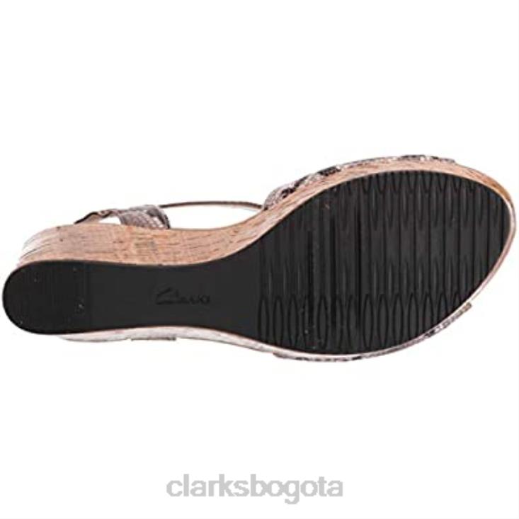 Clarks 0DX8L2301 sandalia cuña annadel mystic mujer clarks natural serpiente sintética mujer