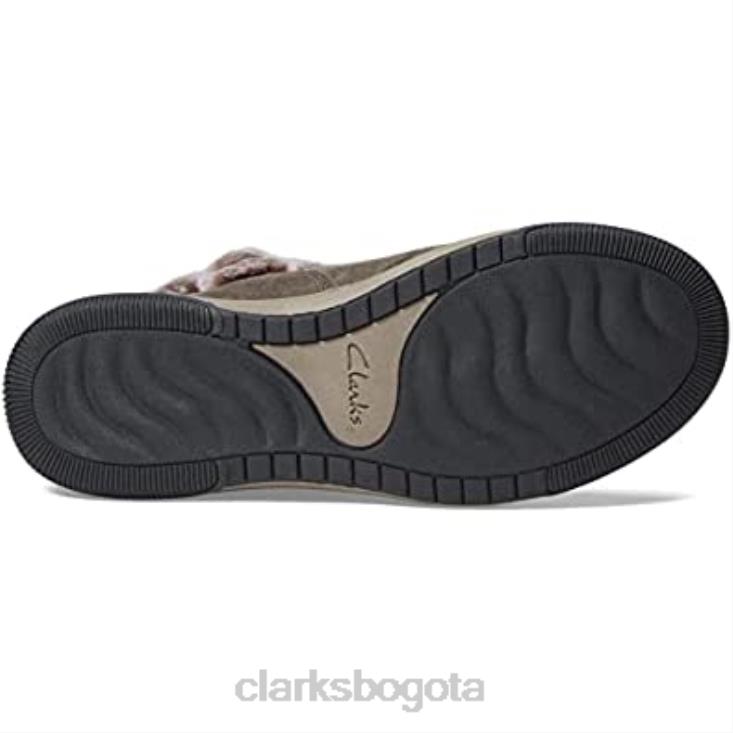 Clarks 0DX8L2307 Botín clarks de piel para mujer color oliva oscuro textil mujer textil oliva oscuro