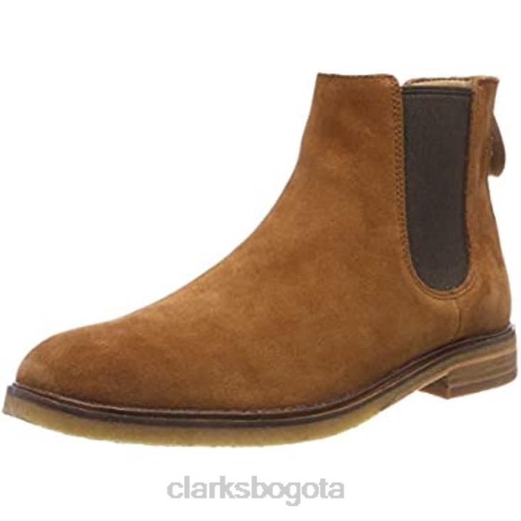 Clarks 0DX8L2310 botas chelsea clarkdale gobi de ante marrón oscuro clarks para hombre hombres gamuza marrón oscuro