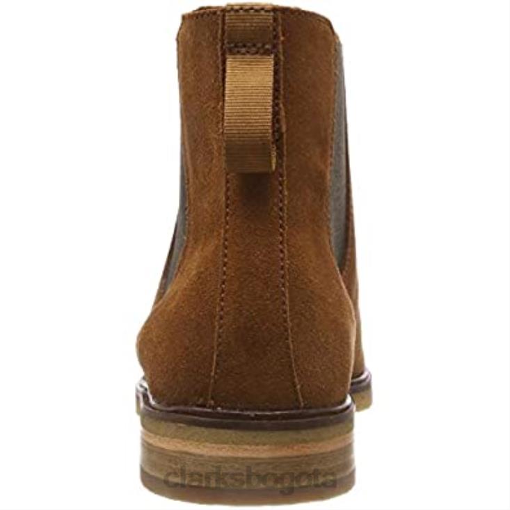 Clarks 0DX8L2310 botas chelsea clarkdale gobi de ante marrón oscuro clarks para hombre hombres gamuza marrón oscuro