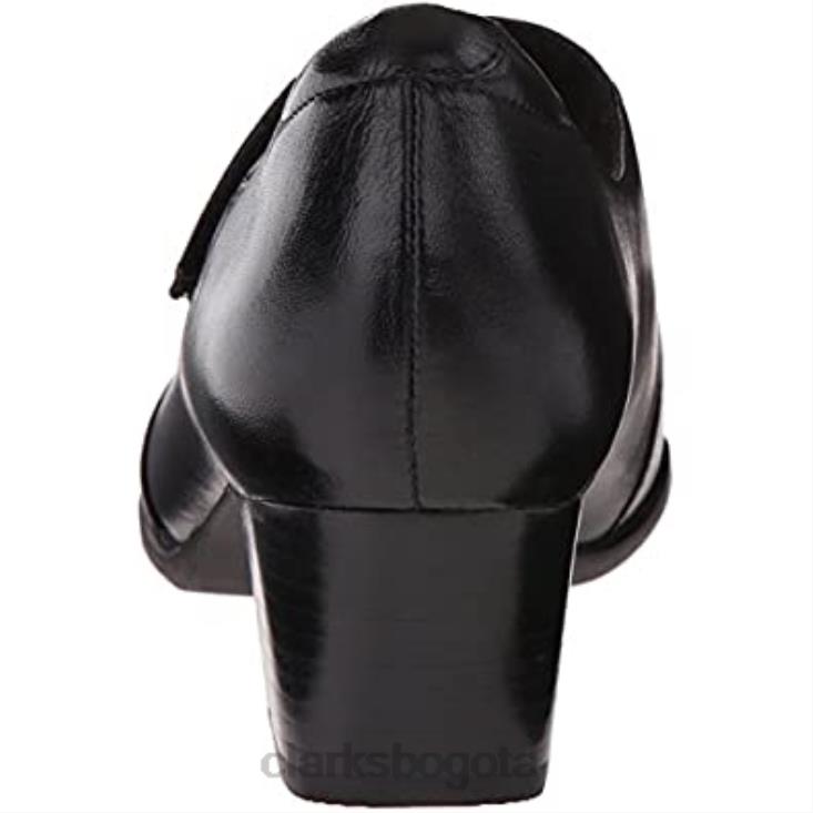 Clarks 0DX8L2312 Zapatos de vestir Clarks Rosalyn Wren de cuero negro para mujer mujer cuero negro