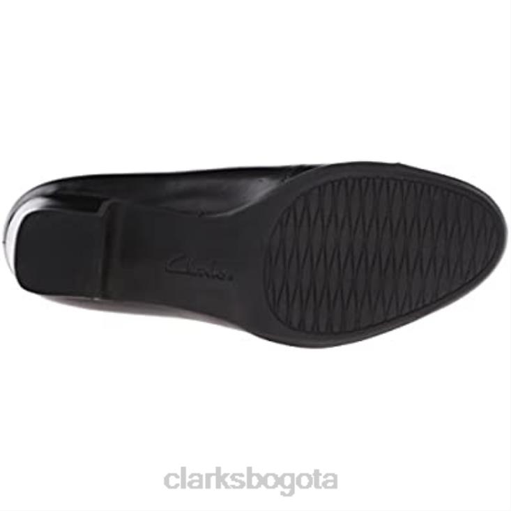 Clarks 0DX8L2312 Zapatos de vestir Clarks Rosalyn Wren de cuero negro para mujer mujer cuero negro