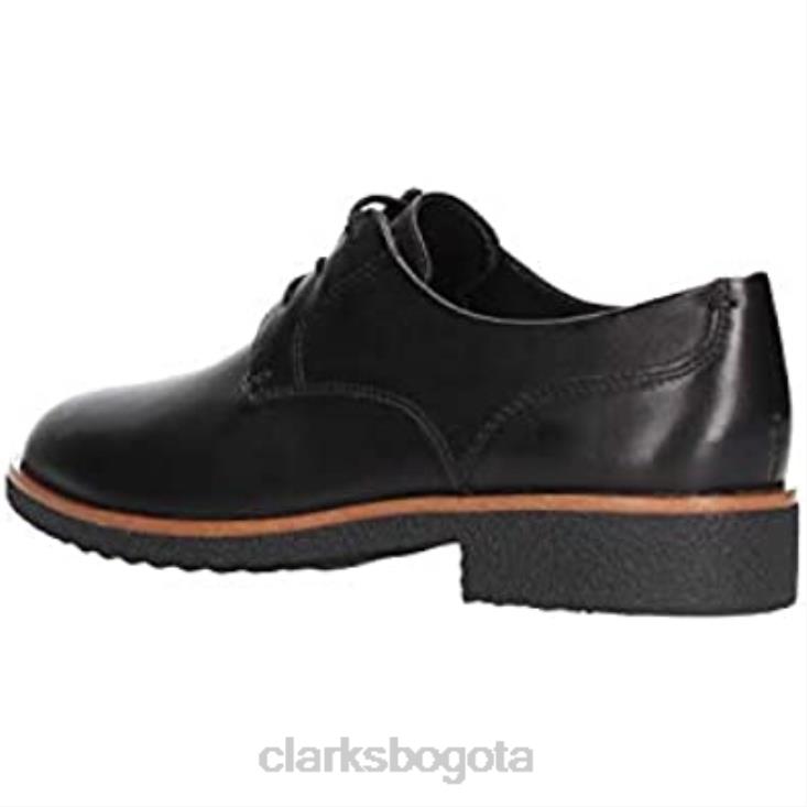 Clarks 0DX8L2313 zapatos clarks griff lane derby negros para mujer mujer cuero negro cuero negro