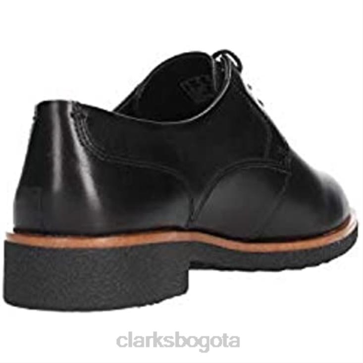 Clarks 0DX8L2313 zapatos clarks griff lane derby negros para mujer mujer cuero negro cuero negro
