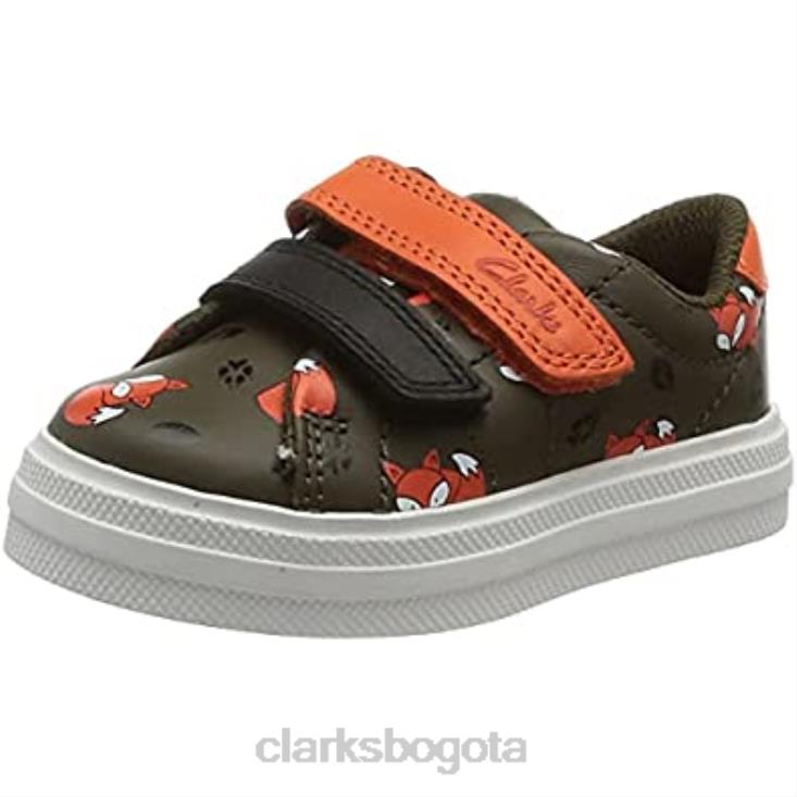 Clarks 0DX8L232 Zapatilla clarks combi nova early t caqui para niño niños combinado caqui