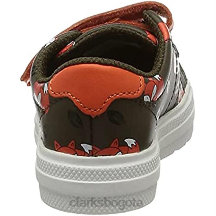 Clarks 0DX8L232 Zapatilla clarks combi nova early t caqui para niño niños combinado caqui