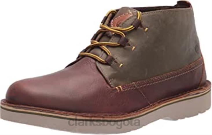 Clarks 0DX8L2325 bota chukka media Eastford para hombre clarks combi marrón oscuro hombres combinado marrón oscuro