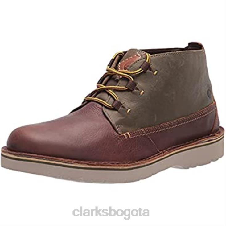 Clarks 0DX8L2325 bota chukka media Eastford para hombre clarks combi marrón oscuro hombres combinado marrón oscuro