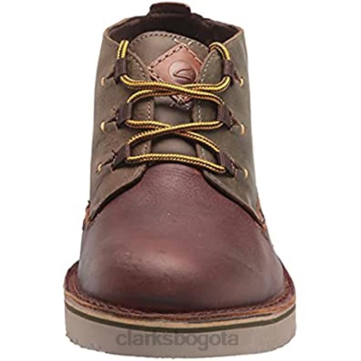 Clarks 0DX8L2325 bota chukka media Eastford para hombre clarks combi marrón oscuro hombres combinado marrón oscuro