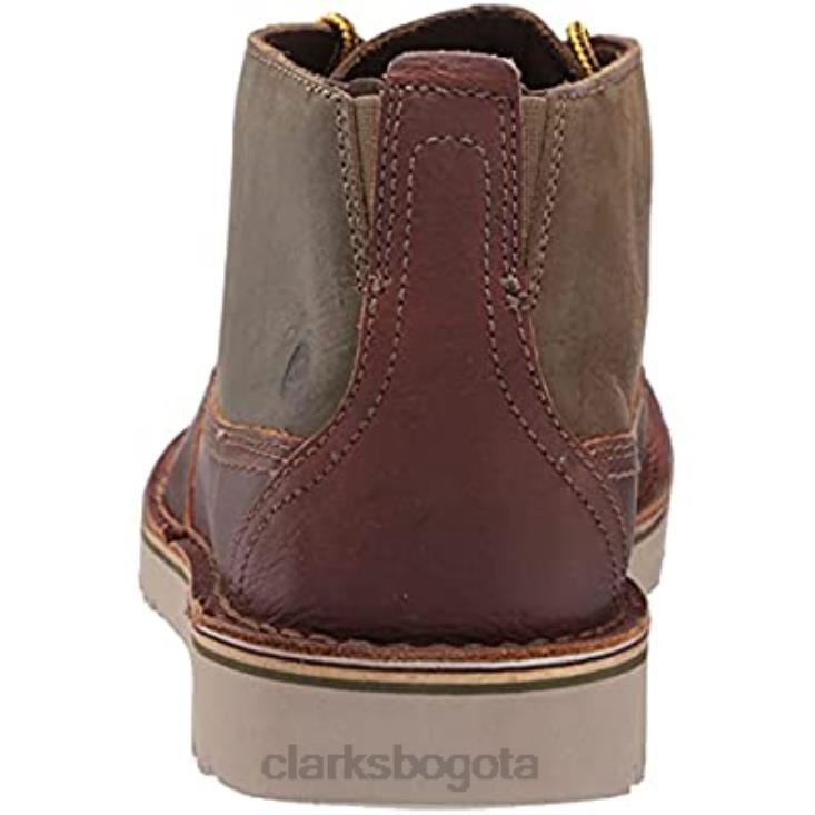 Clarks 0DX8L2325 bota chukka media Eastford para hombre clarks combi marrón oscuro hombres combinado marrón oscuro