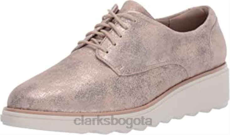 Clarks 0DX8L2327 mujer sharon crystal oxford clarks peltre ante mujer gamuza peltre