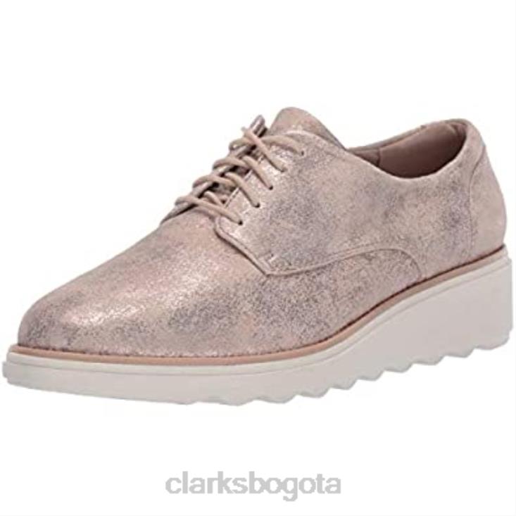 Clarks 0DX8L2327 mujer sharon crystal oxford clarks peltre ante mujer gamuza peltre