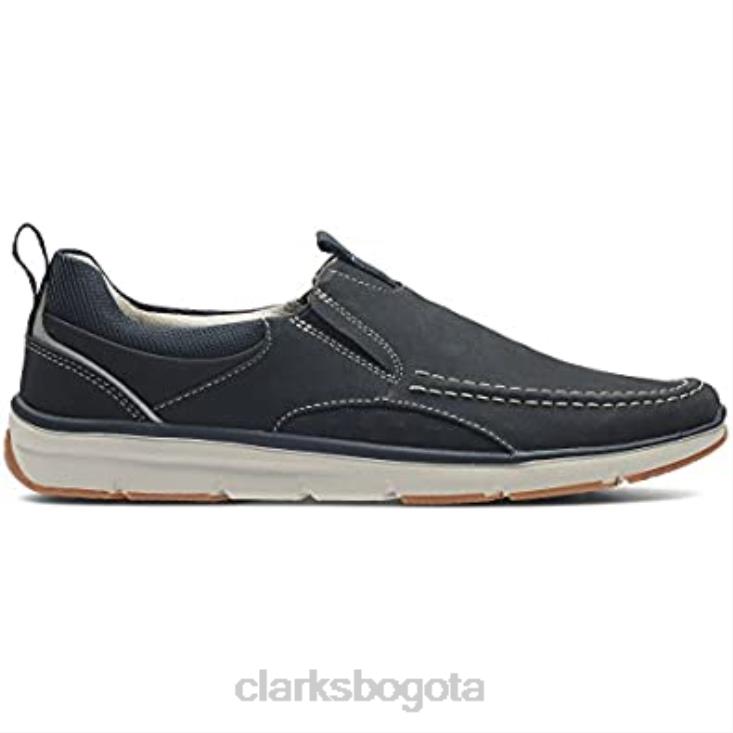Clarks 0DX8L2330 Mocasines clarks orson row para hombre nobuk azul marino hombres nubuck azul marino