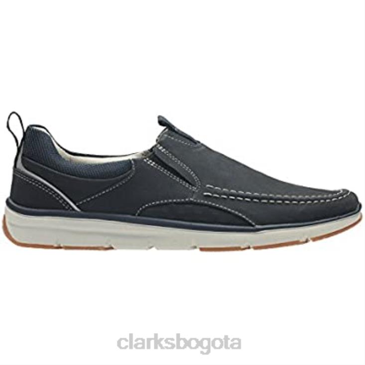 Clarks 0DX8L2330 Mocasines clarks orson row para hombre nobuk azul marino hombres nubuck azul marino