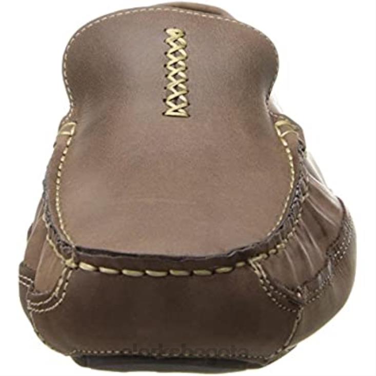 Clarks 0DX8L2332 Mocasines Circuit Hunt para hombre de cuero aceitoso marrón chocolate Clarks hombres cuero aceitoso marrón chocolate