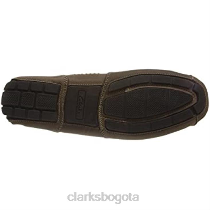 Clarks 0DX8L2332 Mocasines Circuit Hunt para hombre de cuero aceitoso marrón chocolate Clarks hombres cuero aceitoso marrón chocolate