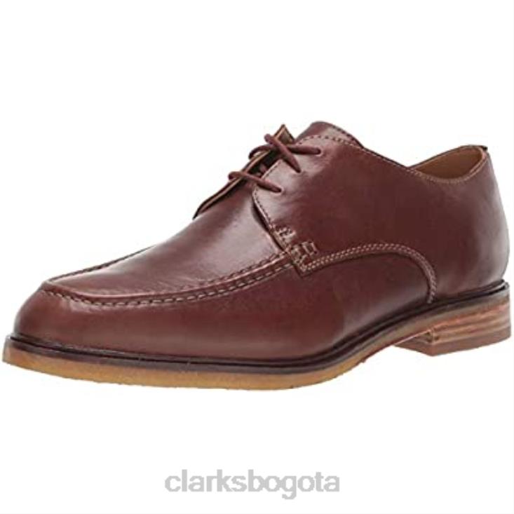 Clarks 0DX8L2336 Delantal Clarkdale de cuero marrón oscuro para hombre Oxford hombres cuero bronceado oscuro