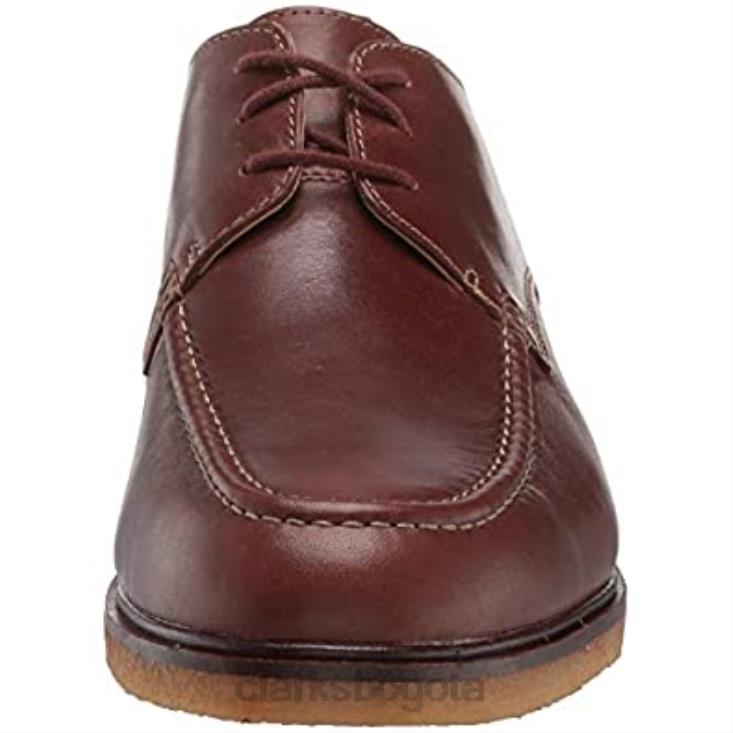 Clarks 0DX8L2336 Delantal Clarkdale de cuero marrón oscuro para hombre Oxford hombres cuero bronceado oscuro