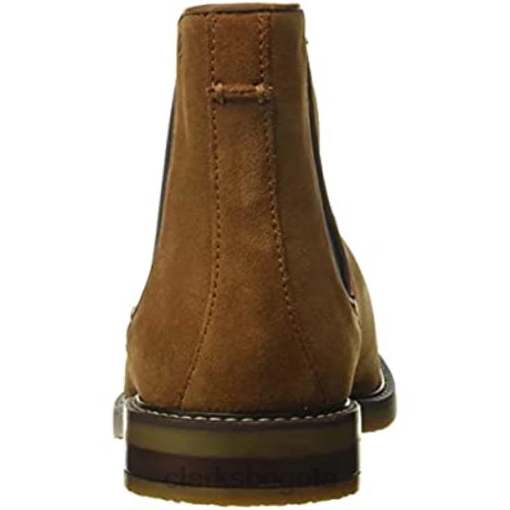 Clarks 0DX8L2340 bota chelsea jaxen de gamuza cola para hombre clarks hombres gamuza cola