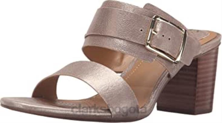 Clarks 0DX8L2344 Sandalias Clarks Ralene Rose Champagne de piel metalizada para mujer mujer