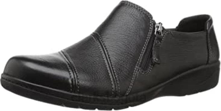 Clarks 0DX8L2345 Mocasines clarks cheyn clay de cuero negro para mujer mujer cuero negro
