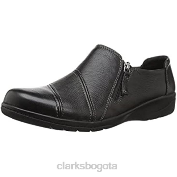 Clarks 0DX8L2345 Mocasines clarks cheyn clay de cuero negro para mujer mujer cuero negro