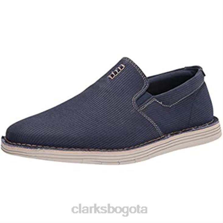 Clarks 0DX8L2352 Mocasines clarks forge free de lona azul oscuro para hombre hombres lienzo azul oscuro