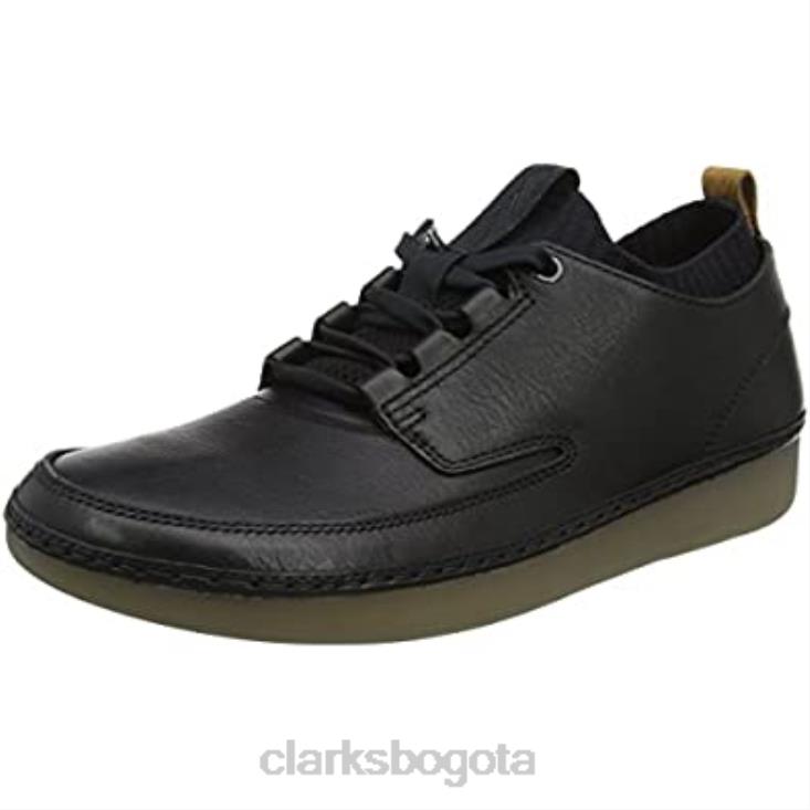 Clarks 0DX8L2353 Zapatilla Clarks Nature IV de cuero negro para hombre hombres cuero negro